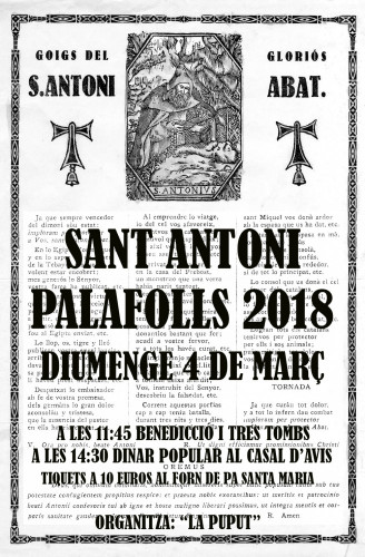 Cartell Sant Antoni Palafolls 2018