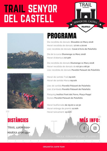 Programa Trail Senyor del Castell, març 2018