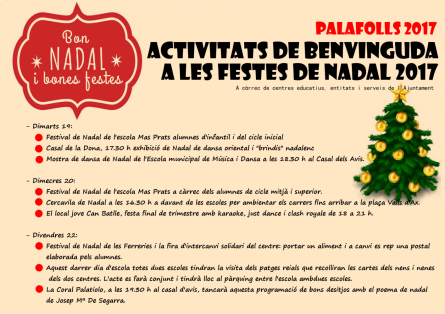 Activitats de benvinguda a les festes de Nadal 2017