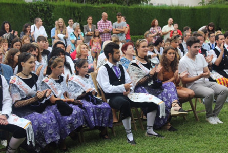 Moment de la proclamació de la Pubilla i Hereu de Palafolls 2016
