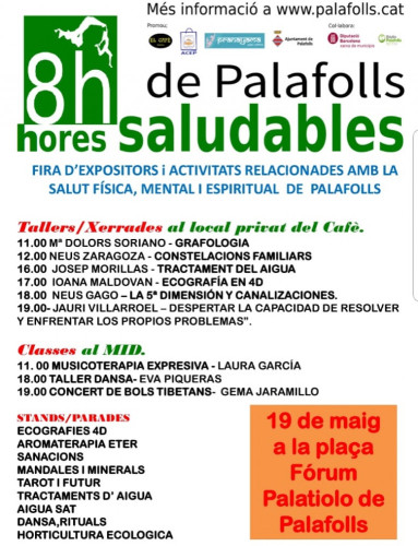 Cartell 2018 Fira 8 h Saludables de Palafolls
