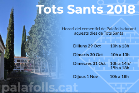 horaris Tots Sants 18