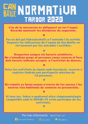 Normativa Tardor 2020