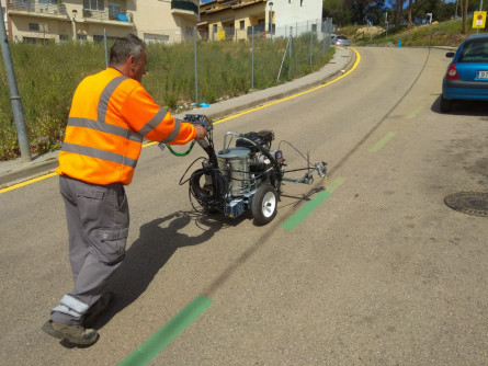 Estacionament zona verda, juny Paalafolls